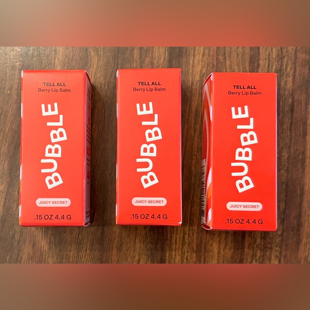 Bubble Tell All Juicy Secret Berry Lip Balm -  Set of 3